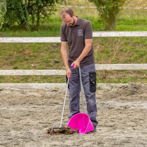 Pala Mistboy con rastrello, rosa, 90 cm