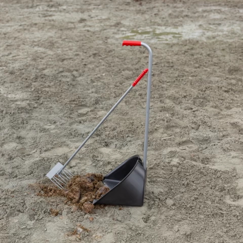 Pala Mistboy con rastrello, nero, 90 cm