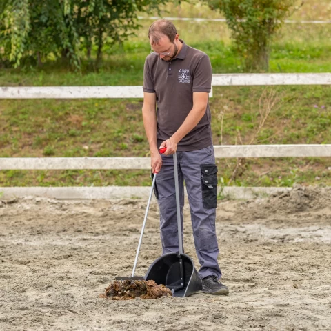 Pala Mistboy con rastrello, nero, 90 cm