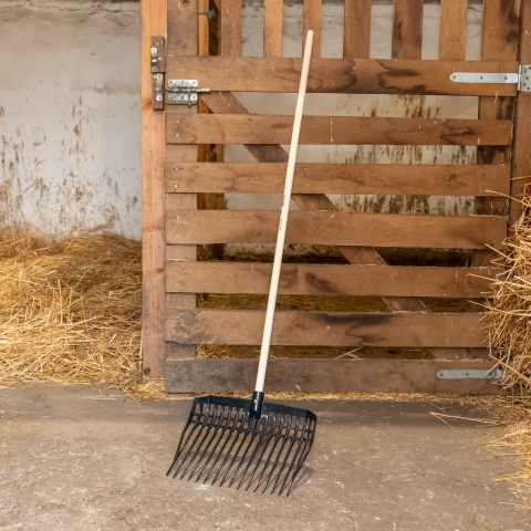 Forca per letame, EcoFork, nera, 40 × 33 cm