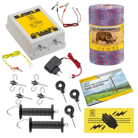 Kit di base recinto elettrico 1000 m, 4,1 Joule, 230 V, per animali domestici :: 1000 m