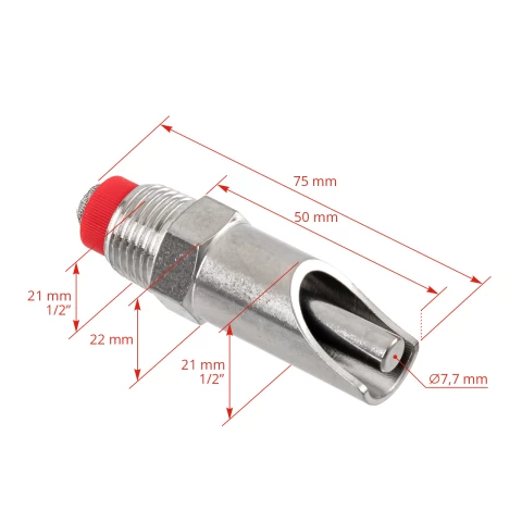 Ciuccio con filettatura da 1/2" per maiali, con nipplo da 1/2"