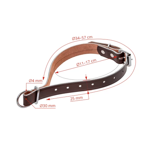 Collare per pecore e montoni, in pelle, 65 cm