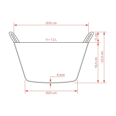 Secchio flessibile, in plastica, Flexbag, verde, 12 litri