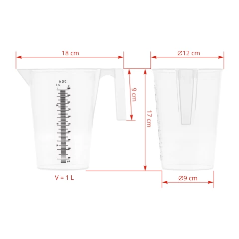 Caraffa, in plastica, 1 litro