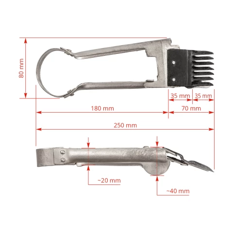 Forbici per tosare le pecore, con denti distanziati, per una tosatura occasionale, 25 cm