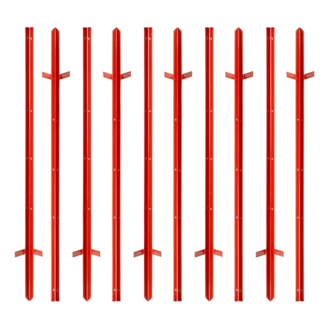 Palo in acciaio quadrato 25 × 25 mm, 115 cm, 10 pz.