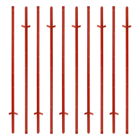 Palo in acciaio quadrato 25 × 25 mm, 165 cm, 10 pz.