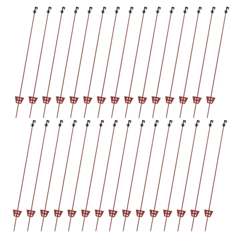 Palo in acciaio per recinto elettrico, Ø8 mm × 107 cm, 30 pz